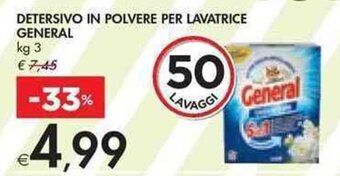 Bennet DETERSIVO IN POLVERE PER LAVATRICE GENERAL kg 3 offerta