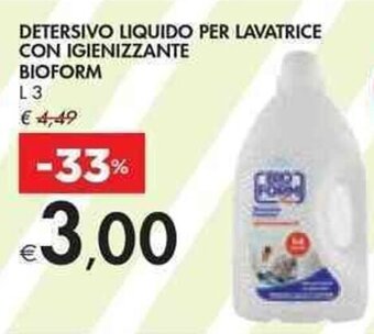 Bennet DETERSIVO LIQUIDO PER LAVATRICE CON IGIENIZZANTE BIOFORM L3 offerta