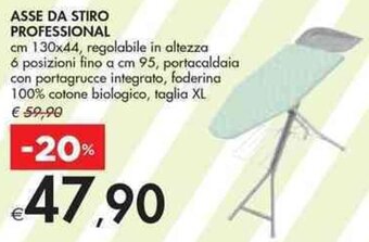 Bennet ASSE DA STIRO PROFESSIONAL cm 130x44 offerta