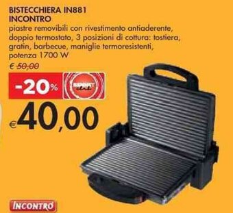 Bennet BISTECCHIERA IN881 INCONTRO offerta
