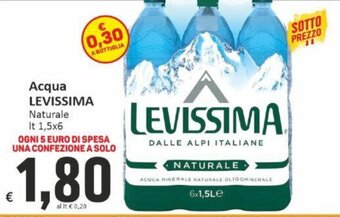Paghi Poco Acqua LEVISSIMA Naturale lt 1,5x6 offerta
