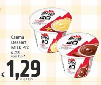Crema Dessert MILK Pro g 200 vari tipi