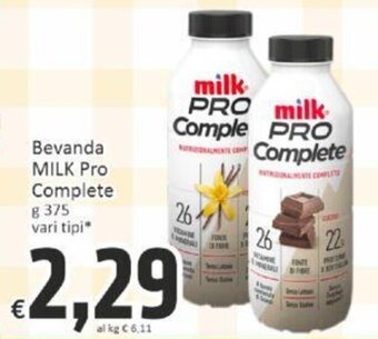 Paghi Poco Bevanda MILK Pro Complete g 375 offerta