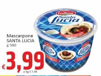 Paghi Poco Mascarpone SANTA LUCIA g 500 offerta