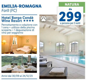 Lidl Hotel Borgo Condè Wine Resort offerta