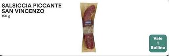 Coop SALSICCIA PICCANTE SAN VINCENZO 150 g offerta
