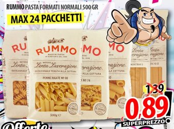 Il Genio Supermercato RUMMO PASTA FORMATI NORMALI 500 GR offerta