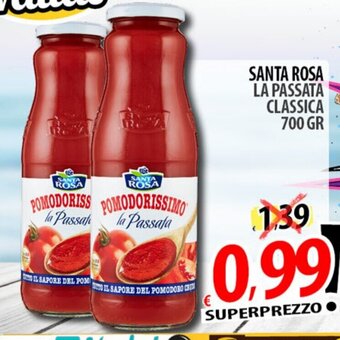 Il Genio Supermercato SANTA ROSA LA PASSATA CLASSICA 700 GR offerta