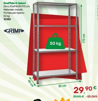 Scaffale 4 ripiani