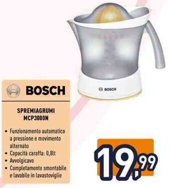 Unieuro BOSCH SPREMIAGRUMI MCP3000N offerta