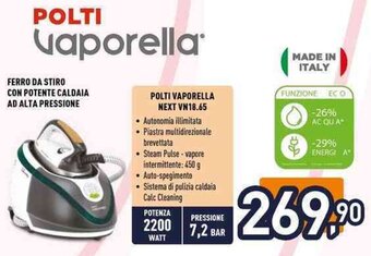 Unieuro POLTI VAPORELLA NEXT VN18.65 offerta