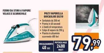 POLTI VAPORELLA QUIC&SLIDE QS210