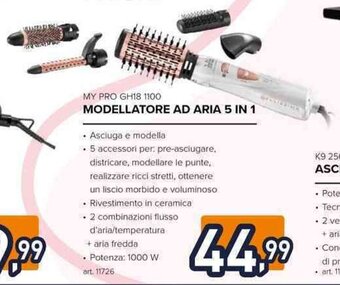 Unieuro MY PRO GH18 1100 MODELLATORE AD ARIA 5 IN 1 offerta