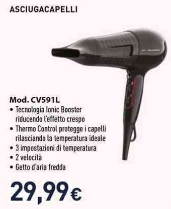 Unieuro Rowenta ASCIUGACAPELLI Mod. CV591L offerta