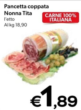 MAX Supermercati Pancetta coppata Nonna Tita offerta