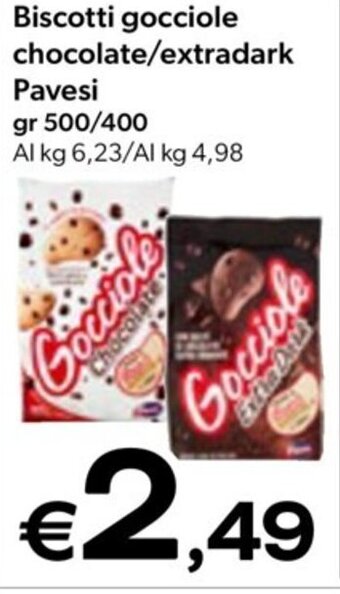 MAX Supermercati Biscotti gocciole chocolate/extradark Pavesi gr 500/400 offerta