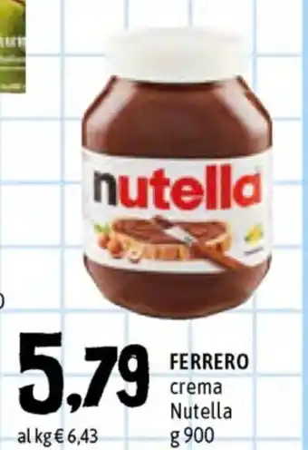 Famila Superstore Ferrero Nutella Crema 900g offerta