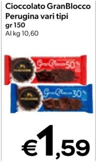 Cioccolato GranBlocco Perugina vari tipi gr 150