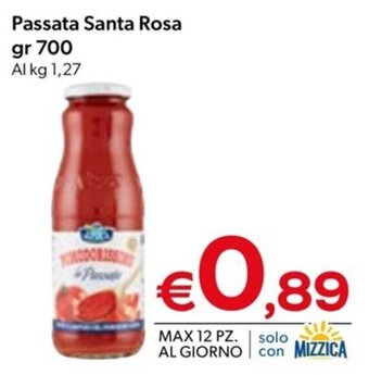 MAX Supermercati Passata Santa Rosa gr 700 offerta
