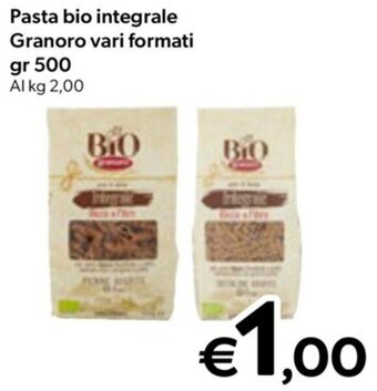 MAX Supermercati Pasta bio integrale Granoro vari formati gr 500 offerta