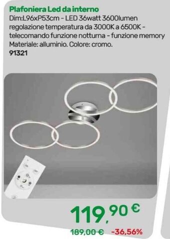 Plafoniera Led da interno