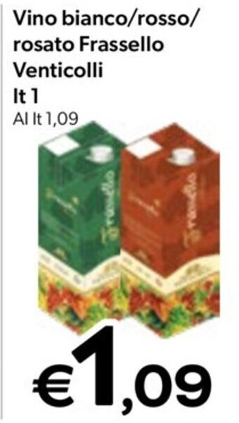 MAX Supermercati Vino bianco/rosso/ rosato Frassello Venticolli It 1 offerta