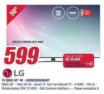Trony LG TV QNED 50" 4K-500NED826QBAPI offerta