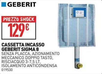 CASSETTA INCASSO GEBERIT SIGMA 8