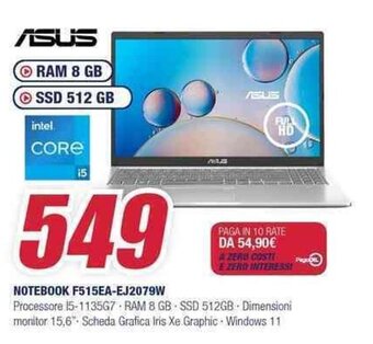 ASUS NOTEBOOK F515EA-EJ2079W