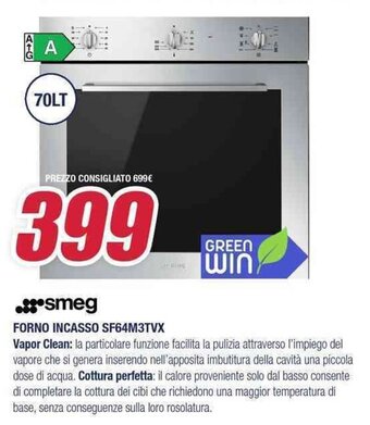Trony smeg FORNO INCASSO SF64M3TVX offerta