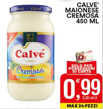 Gecop Calvé Maionese Cremosa 450ml offerta