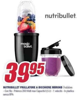 Trony NUTRIBULLET FRULLATORE A BICCHIERE MBRO6B offerta