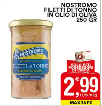 Gecop Nostromo Filetti di Tonno in Olio di oliva 250gr. offerta
