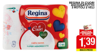 Gecop Regina di Cuori Asciugatutto 3 Rotoli offerta