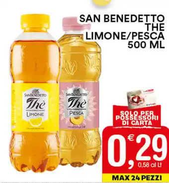Gecop San Benedetto The Limone/Pesca 500ml offerta