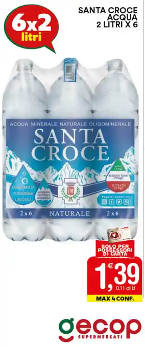 Gecop Santa Croce Acqua 2 litri x 6 offerta