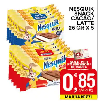 Gecop Nesquik Snack Cacao/Latte 26gr x 5 offerta