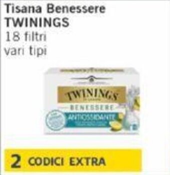 Paghi Poco Tisana Benessere TWININGS 18 filtri vari tipi offerta