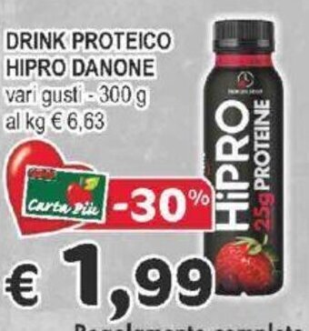 Crai DRINK PROTEICO HIPRO DANONE vari gusti - 300 g offerta