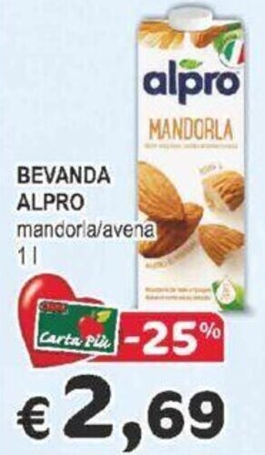 Crai BEVANDA ALPRO mandorla/avena 1 l offerta