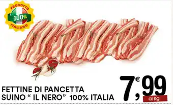 Fettine di Pancetta Suino''IL Nero'' 100% Italia