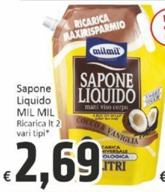 Paghi Poco Sapone Liquido MIL MIL Ricarica It 2 offerta