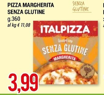 PIZZA MARGHERITA SENZA GLUTINE g.360