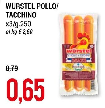 Hardis WURSTEL POLLO/ TACCHINO x3/g.250 offerta