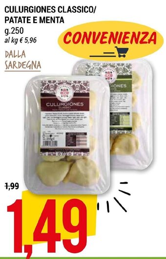 Hardis CULURGIONES CLASSICO/ PATATE E MENTA g.250 offerta