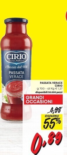 Pam Cirio passata verace offerta