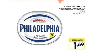 Pam Philadelphia formaggio fresco original offerta