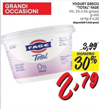 Pam Fage yogurt greco total offerta