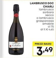 Pam Chiarli lambrusco doc offerta