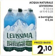 Pam Levissima acqua naturale offerta